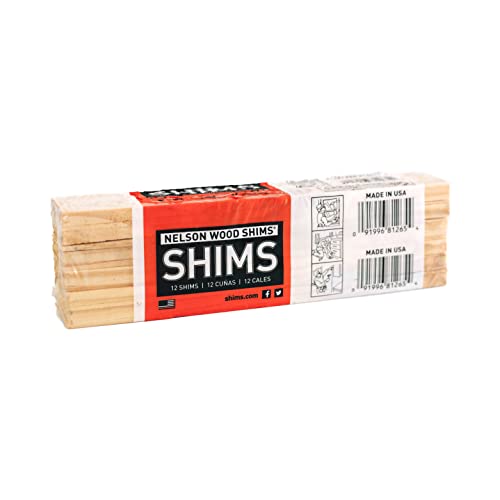 Nelson Wood Shims - calços de madeira de pacote diy de 8 polegadas, madeira natural de alto desempenho,