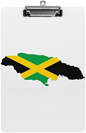 Mapas de bandeira da Jamaica PROBLEMAS ACRYLICS com clipe de clipe de clipe fofo de baixo perfil