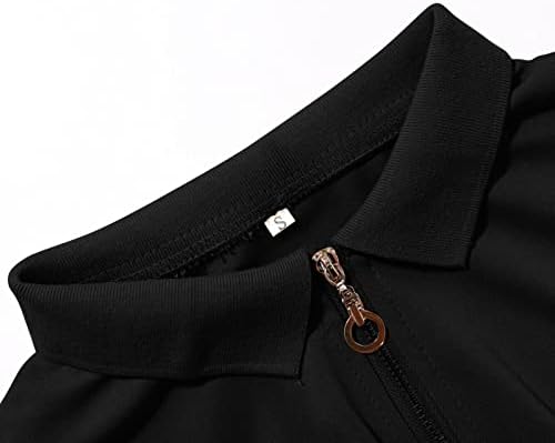 Roupas casuais masculinas, camisa de manga curta com zíper + calça de corrida com bolsos, conjunto