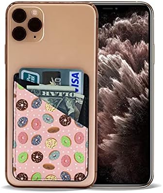 3m adesivo stick-on com carteira de cartão de crédito capa de bolsa bolsa bolso bolso donuts colorido 11-3