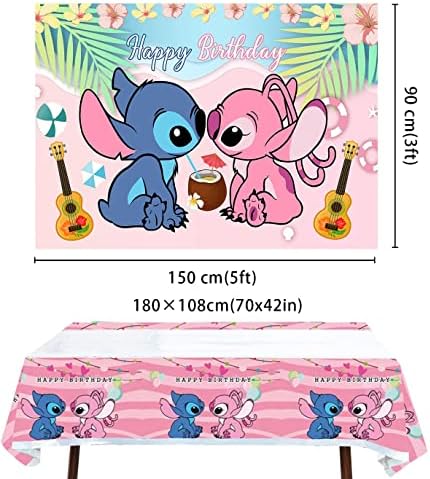 Pastações com tema de desenho animado rosa com toalha de mesa para meninas de decoração de festa de aniversário