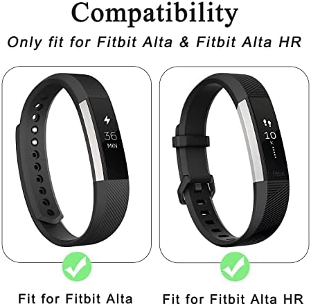 Bandas Vancle Compatível com Fitbit Alta HR Band/Fitbit Alta Band for Mulher Men, cinta de malha de laço de