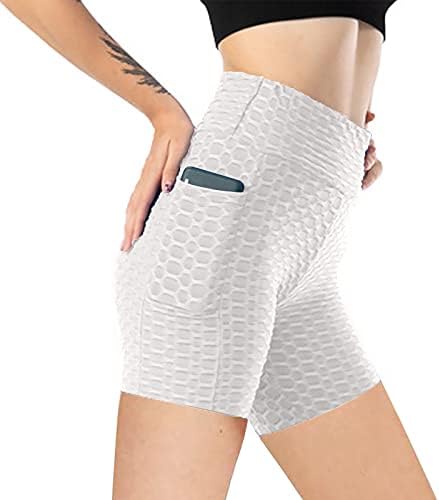 Women Basic Basic texturizado shorts de cintura alta lixo de altura short shorts shorts de verão