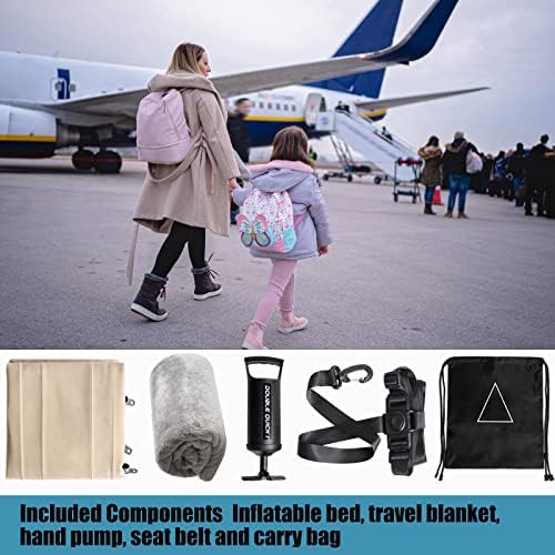 Liovsiso Inflável Avião Inflável Cama de viagem para bebês - cama de avião inflável para crianças, cama de