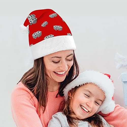 Dice chapéu de natal chapéu de Papai Noel Chapé