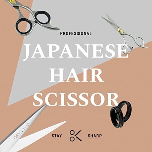 Tesoura de corte de cabelo de 6,5 de 6,5 - tesoura japonesa de aço, barba e bigode - ferramenta