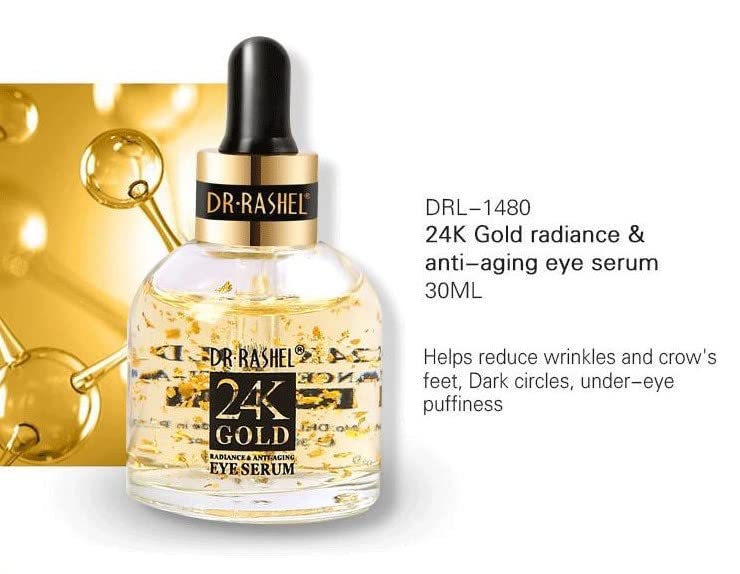 Dr. Rashel 24K Gold Gold Radiance & Antii-Ission Skin Care Series + 1 PCS de Máscara de Hidratação Facial de