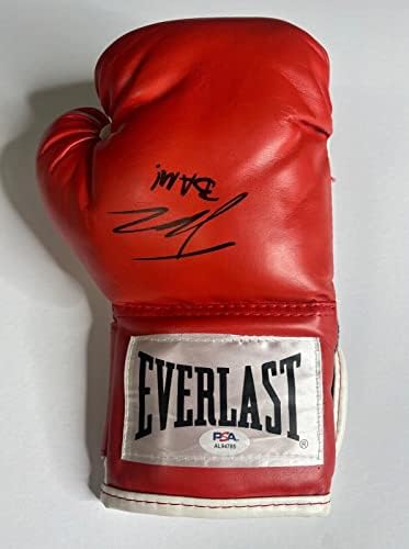 Jessie Bam Rodriguez assinou a luva de boxe vermelha PSA AL94785 - luvas de boxe autografadas