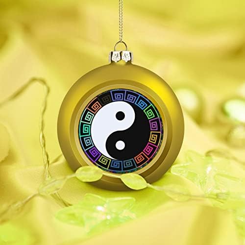 Yin e Yang Taichi Bola de Natal Ornamentos pendurados XAMS Decoração de árvores para festa de férias
