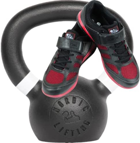 Kettlebell - pacote de 9 lb com sapatos Venja Tamanho 10.5 - Black Red