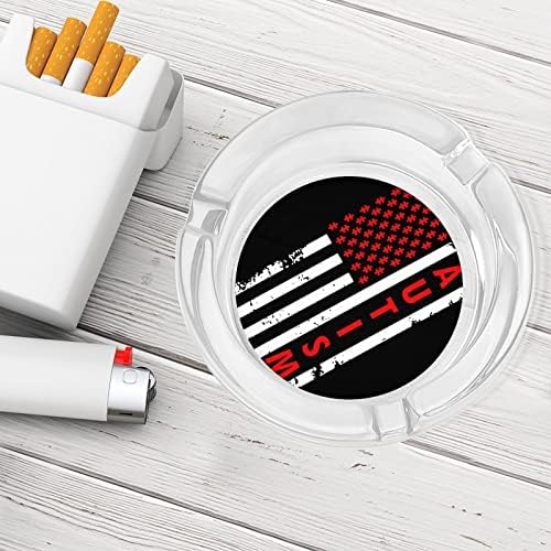 Autism American Flag Fuming Fumando cinzas de cigarro de cigarro Bandeja de cigarro