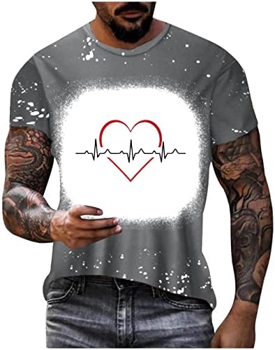 Camisa dos namorados para homens moda de batimentos cardíacos tees de impressão gráfica tampas