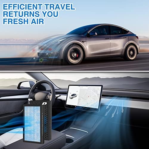 Tesla Modelo 3 Filtro de ar, Tesla Y Substituição do filtro de ar da cabine Compatível com Tesla Modelo