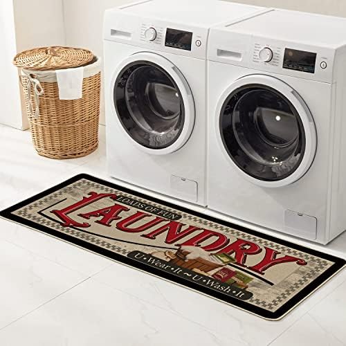 ARTOID MODE Farmhouse Fun Laundry Decor Runner Tapete, tapete diário de lavagem da casa de lavagem de casas de
