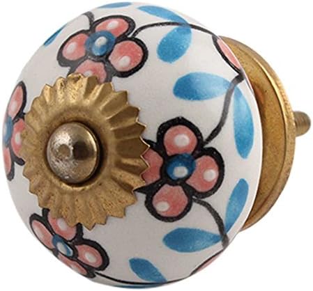 INDIANSHELL 20 peças botão de gabinete | Pequenos botões de gaveta de cozinha | Peach Clea Cleander Knobs