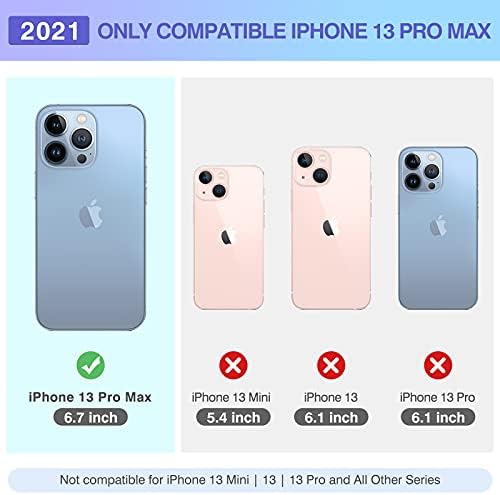MILPROX Compatível com o iPhone 13 Pro Max Case, Glitter brilhante Casas de casca de borracha de borracha