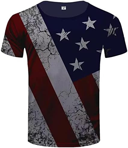 Mens American Bandeira T T Cadeiras 2023 Verão 4 de julho Camisas patrióticas Crewneck Manga curta