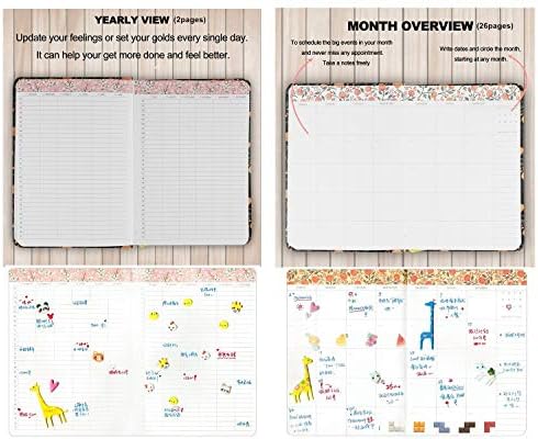 Flowery Journal, Planner Notebook e Organizador da programação do calendário)
