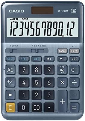 Calculadora de desktop de Casio DF-120EM de 12 dígitos Margem de venda de venda total de memória