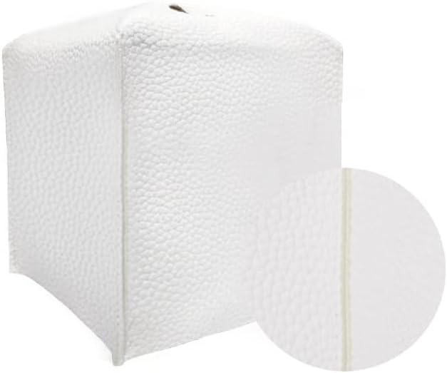 Tampa da caixa de lenços de lenço-5 x 5 x 5 polegadas portador de papel de couro falso-Suporte de tecido quadrado