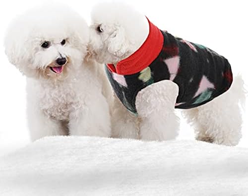 4 peças suéter de cão de Natal com coleira anel de lã de lã de lã macio jaqueta de goleador quente pet roupos