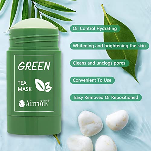 Airroye Green Tea Mask Stick - Máscara de limpeza de chá verde - Máscara de chá verde - ingredientes