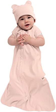 Baby Sleep Sack - algodão - Bobagem vestível infantil Swaddle Sleepbag & Hat