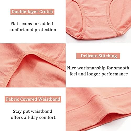 Cobertura de algodão de lingerie pura Lingerie Alto alongamento das cuecas femininas macias da Sra. Paijamas