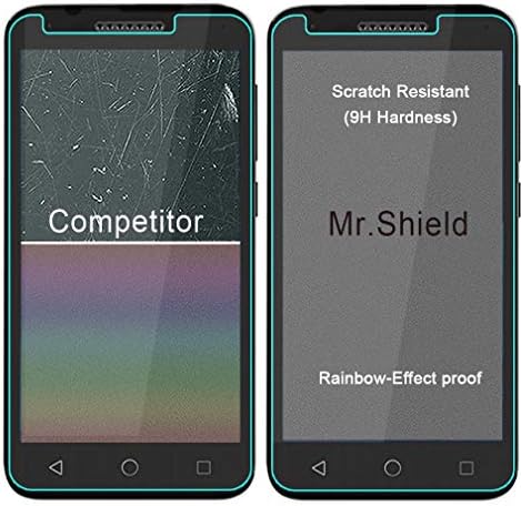 Mr.Shield [3-Pack] projetado para Alcatel Raven LTE [Protetor de tela de vidro temperado] [vidro