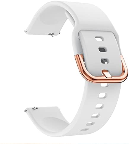 Nibyq 20mm Silicone Smart Watch Straps Compatível com a maioria dos relógios com 20 tiras de 22 mm Banda