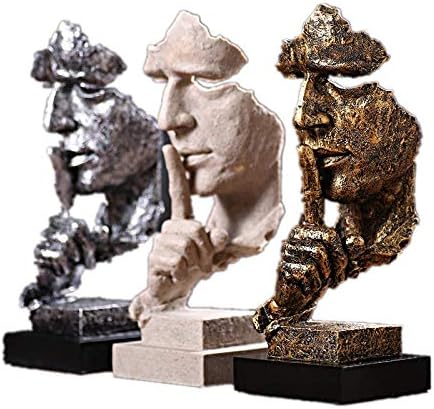 Zamtac resina abstrata figuras de artesanato decorativo esculturas de modelo humano rosto com decoração