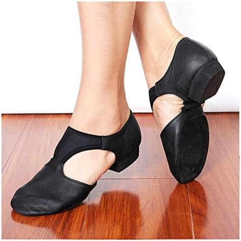 N/A Sapatos de dança de jazz de um trecho para mulheres Sandálias de Sandálias de Sneaker Sneaker