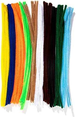 Cousin DIY Multicolor Chenille Pipe Cleaners, 6mm x 12 polegadas, 100 pacote