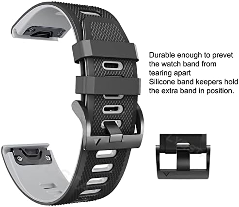 WSCEBCK 22 26mm Silicone Watch Band Strap for Garmin Fenix ​​7x 7 6x 6 Pro Watch EasyFit Wrist Band Straps 5x 5