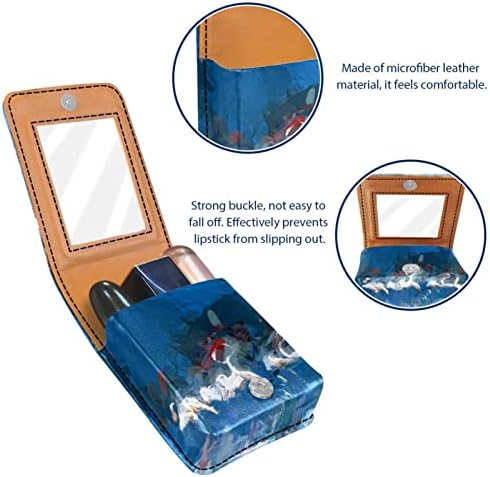 Bolsa de batom de batom de maquiagem de oryuekan com espelho portátil de armazenamento de armazenamento portátil