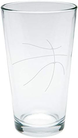 Old Glory Basketball gravado por vidro de vidro transparente padrão de vidro único