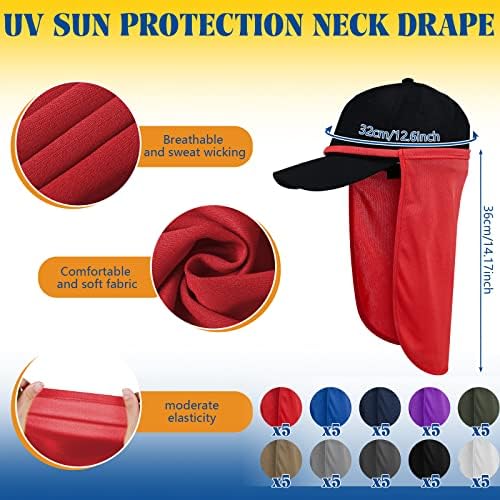 50 peças Proteção solar Protetor de pescoço UV Pescoço Protetor de colar
