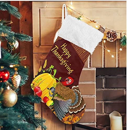 Meias de Natal de Alaza e Turquia Classic Classic personalizadas Decorações de meia para férias de