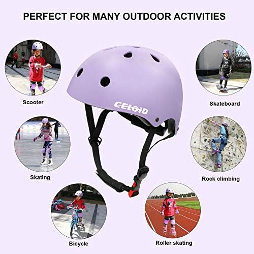 Capacete de bicicleta Celóide Kids, capacetes de skate para crianças para idades 2-3-5-8-14 anos meninos meninas