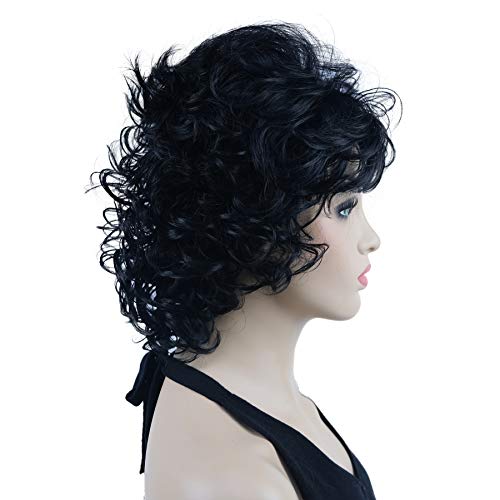 LYDELL 10 Mulheres curtas de peruca superfalada e curta em camadas de perucas sintéticas