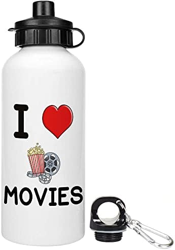 Azeeda 400ml 'I Love Movies' Kids Reutilable Water / Drinks Bottle