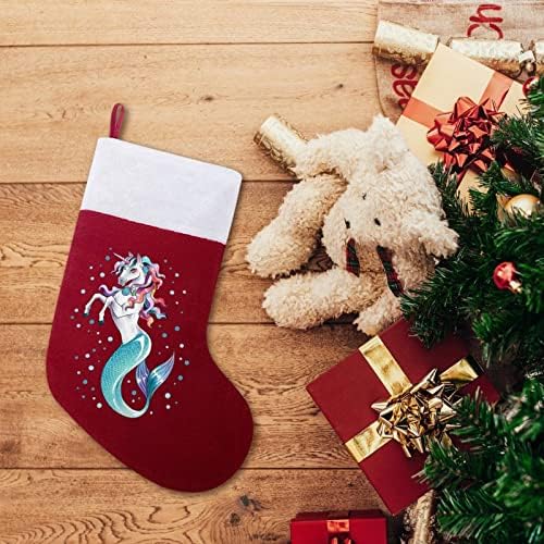Unicorn Horse Mermaid Christmas Stocking Festas de família de lareira de Natal Decorações penduradas