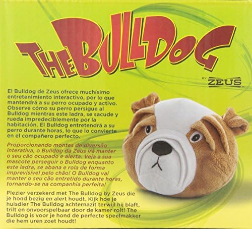 Zeus, o Bulldog - brinquedo de cachorro interativo durável para cães grandes e pequenos - inclui 3 baterias AAA