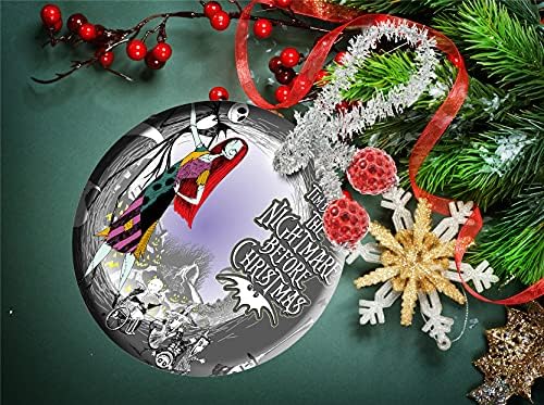 Ornamentos de porcelana de cerâmica Família fotográfica pendente de Natal pendurada em árvore de Natal Decorações