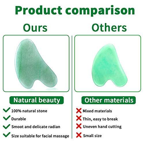 GUA SHA, GUA SHA Facial Ferramentas, ferramenta natural de Jade Guasha para microcirculação de face, remove