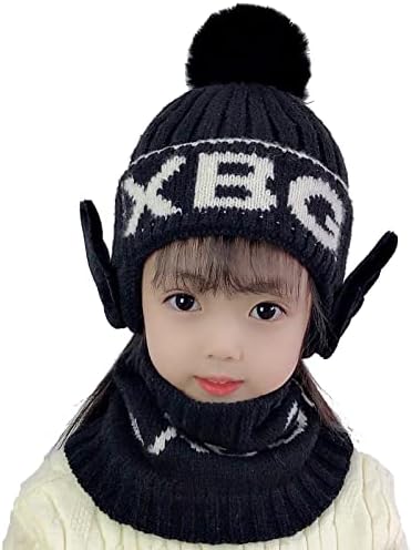 Chapéus de lã de ladrões quentes de lenço Kid Kid Knit Coif Hood Hat Winter Hats Hat's Hat com ouvido