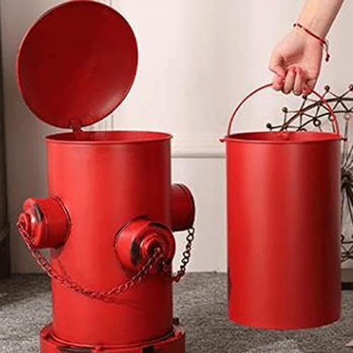 Aymaya latas de lixo, Arte de ferro de estilo industrial Personalidade Hidrante grande com capa Treping para