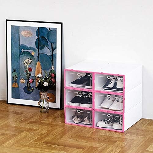 ANNCUS 6Pieces de caixa de sapatos de armazenamento transparente multifuncional