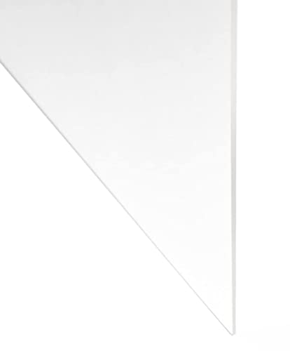 Folha de acrílico transparente de acrílico, 1/4 ”de espessura x 24” de largura x 24 ”de comprimento
