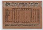 1988 Topps Baseball Card 247 Thad Bosley Kansas City Royals